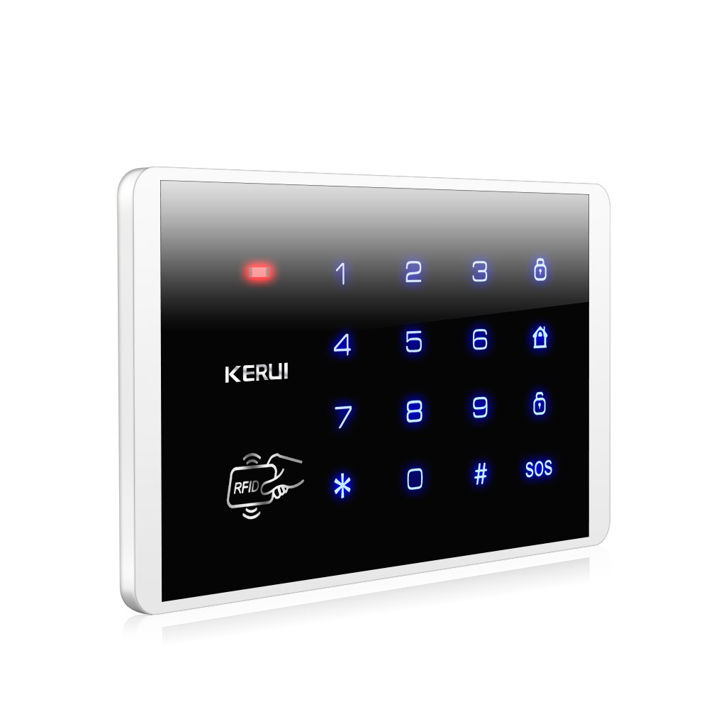 Kerui  k16 rfid touch trådløs adgangskode indbrudstyv adgangskontrol system arm frakoble tastatur til kerui pstn gsm wifi alarmsystemer