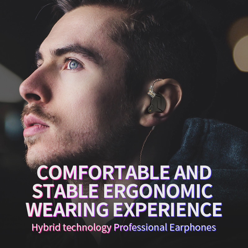 Kz zsn pro 1ba+1dd hybrid øretelefon headset hifi øretelefoner i øret monitor øretelefoner sport til asx zax zsx  zs10 as10 zst  s2 s1 as16