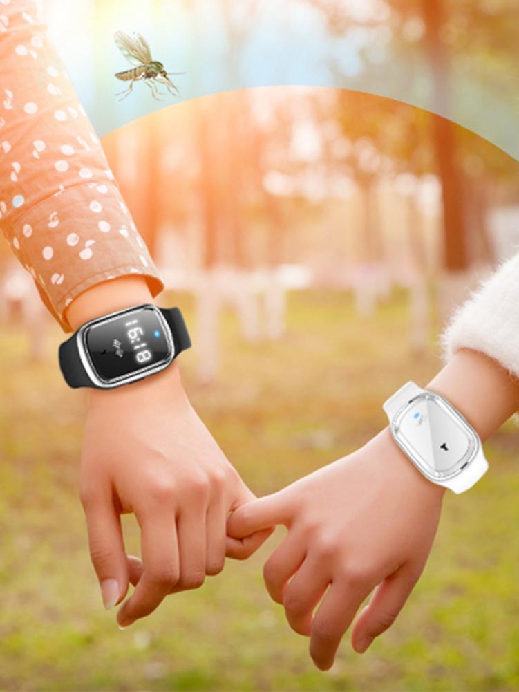 I lager myggmedel armband ultraljud skadedjursbekämpare handledsband 5v / 1a usb laddning för hem utomhus barn vuxna
