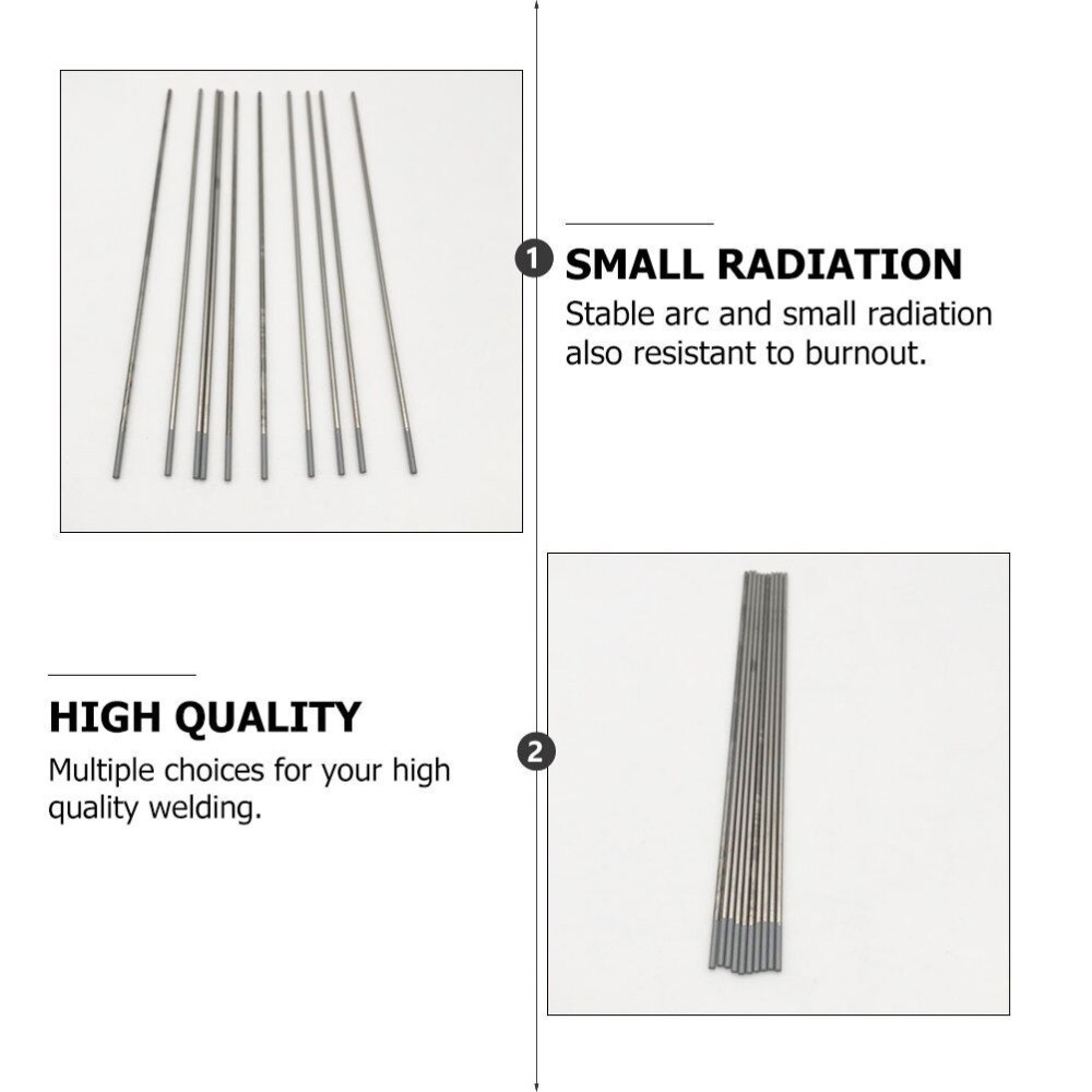 1 Pack Ground Finish Durable Ceriated WT20 Welding Electrode for Arc Welding