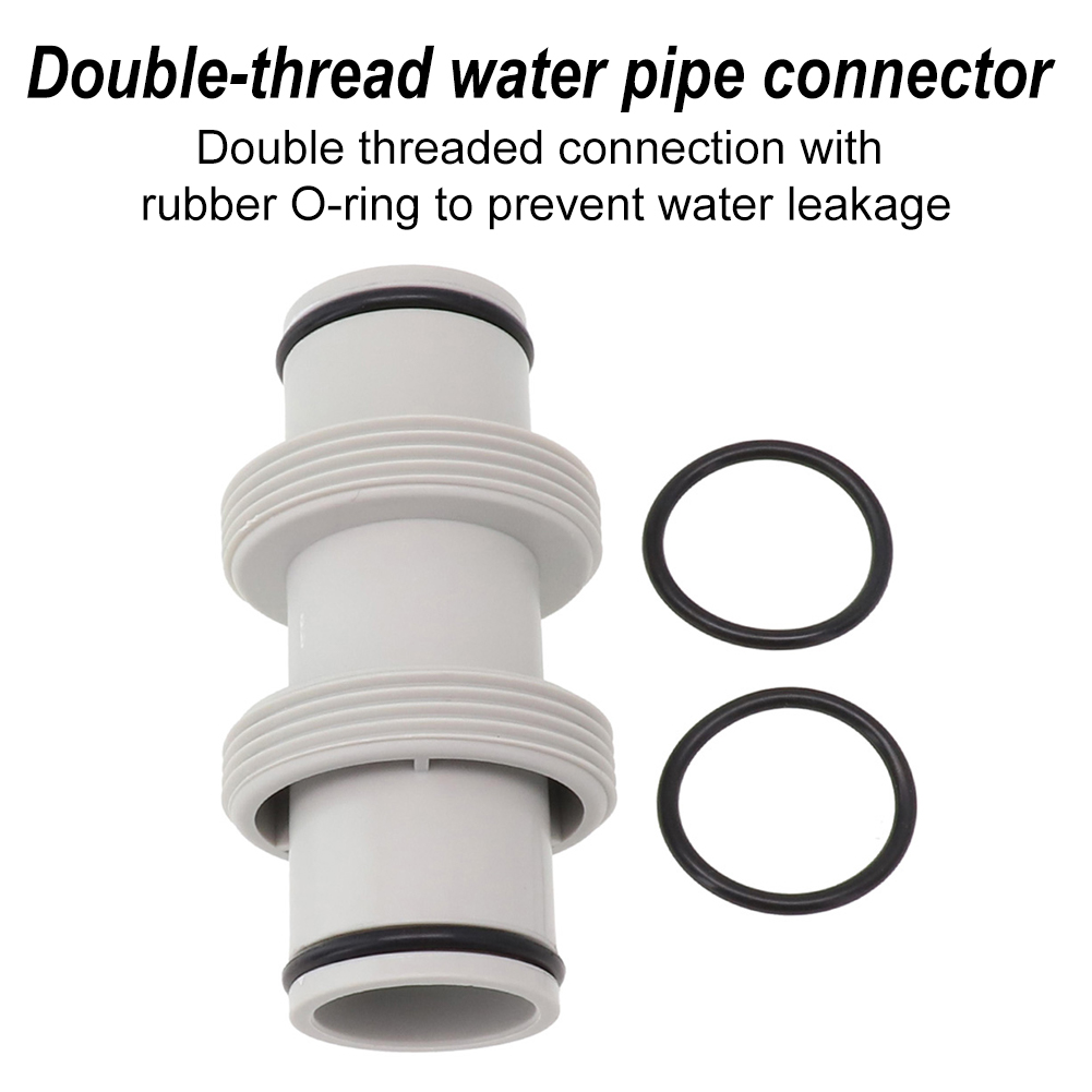 Hose Extension Adapter For Intex Split Hose Plunger Valve 1.5in To 1.5in Swimming Pool Straight Connector Plastic Hose Adapter