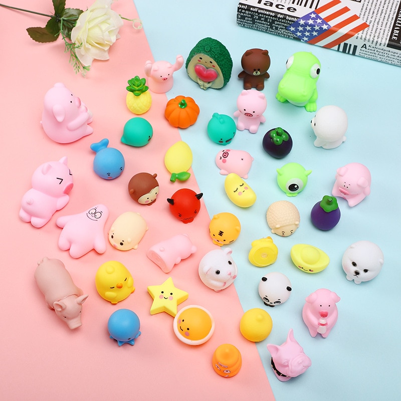 10 stücke Gag Spielzeug Praktische Witz Lustige Zerquetscht Dekompression Squishie betonen Linderung Spielzeug entlüften Antistress Interessant Für freundlicher