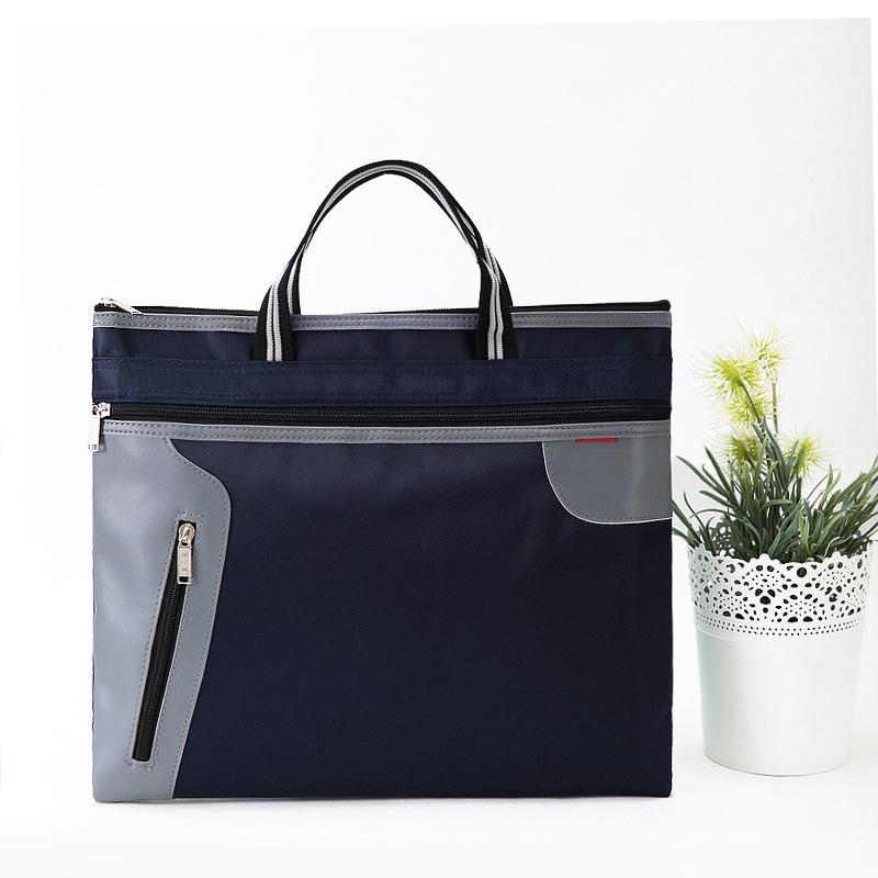 37X30CM Commercial Business Document Bag A4 Tote file folder Filing Bag Meeting Bag Side Zipper Pocket office bags for documents