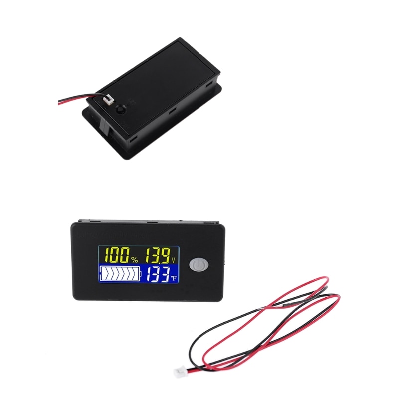Univerisal Batterij Capaciteit Indicator 12V 24V 36V 48V 60V 72V 10-100V li-ion Lifepo4 lood-zuur Batterij Monitor met temperatuur