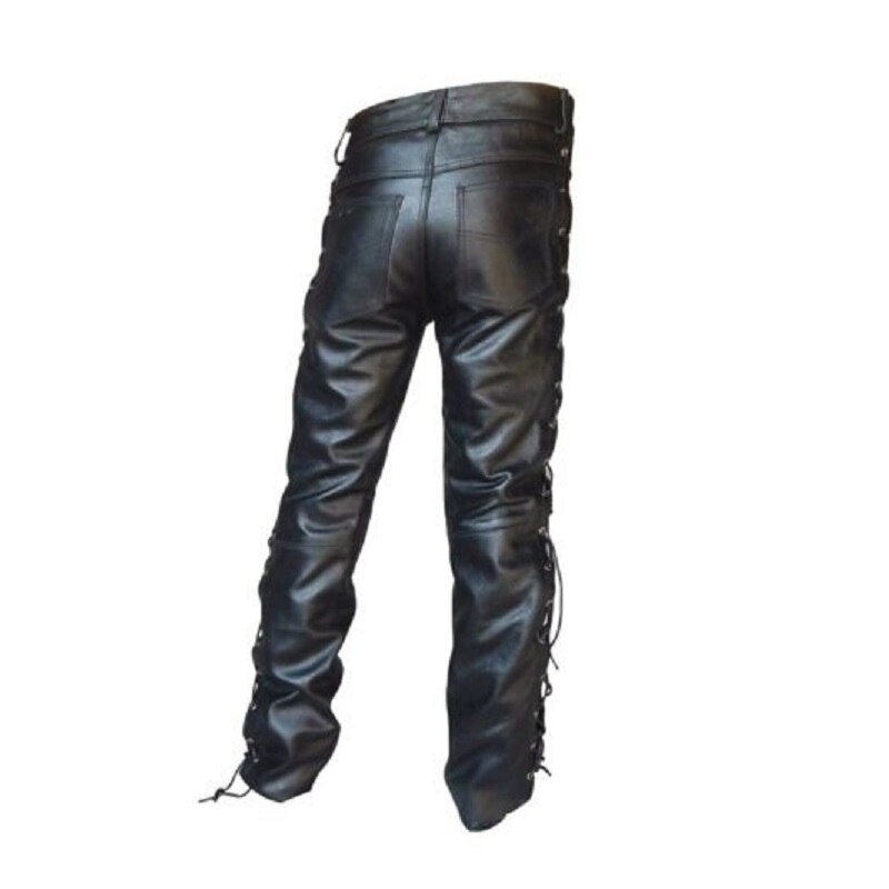 männer Leder Hosen Lokomotive Punk Stil Hosen für Männer Winter Herren Kleidung Pantalon Homme Plus Größe Herren kleidung