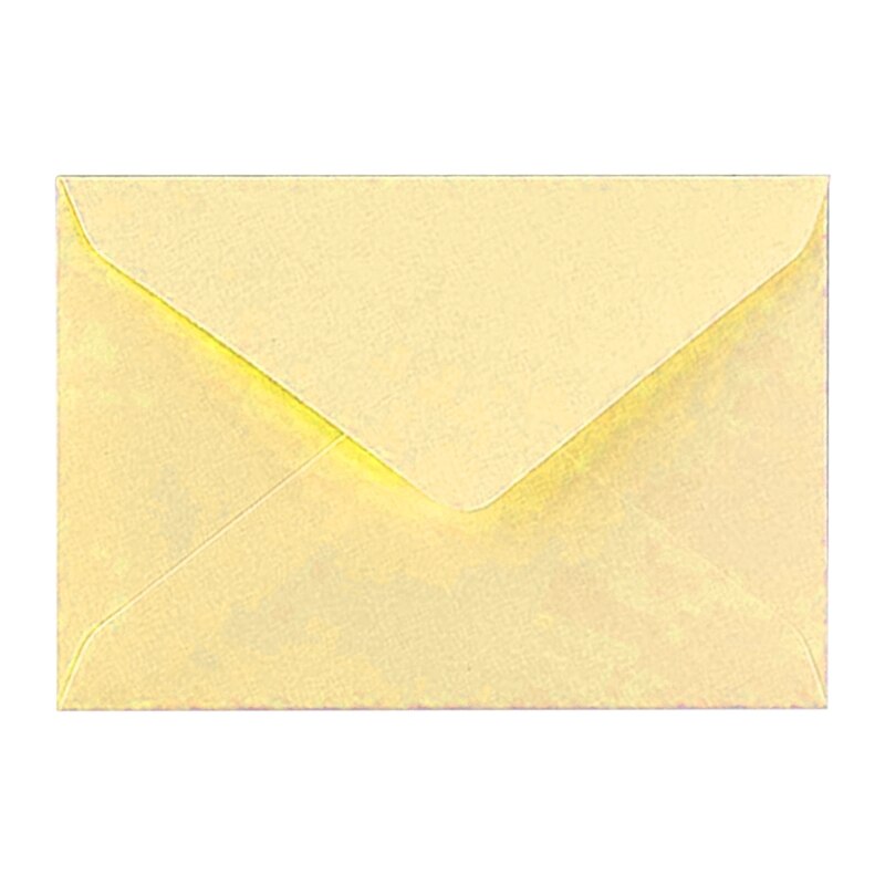 57EC 10 sztuk czyste karty z kopertami kartki z podziękowaniami Handmade DIY puste koperty pocztówki na urodziny Inivitation: Light Yellow