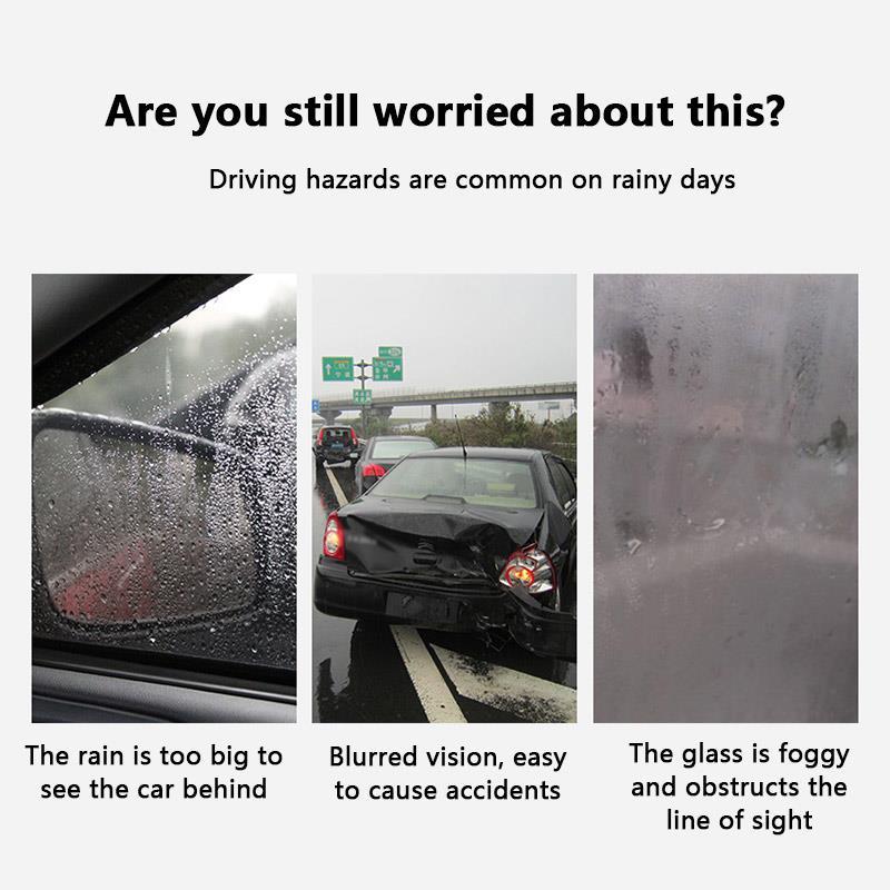 2PCS Anti-fog Car Mirror Window Clear Film Anti Waterproof Rainproof Car Rearview Mirror Protective Film Car Sticker