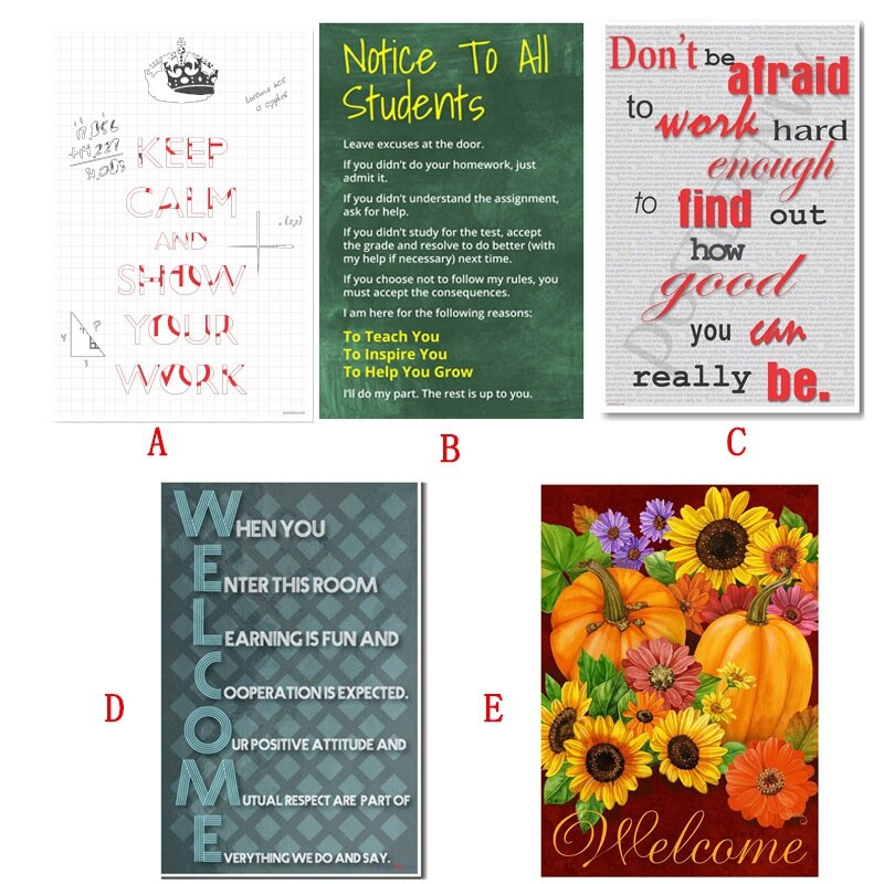 Unframed Quotes Letter Words Paper Posters Cafe Bar Home Print Antique Retro Old Style Kraft Wall Decorative Art Painting