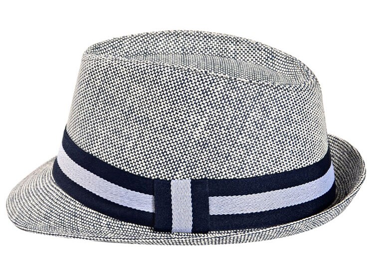 [AETRENDS] europejski mężczyzna klasyczne słomiane kapelusze fedora dla mężczyzn czapka jazzowa rozmiar 58CM Z-5314