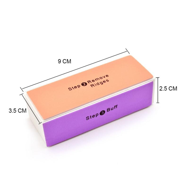 White Acrylic Nail Buffer Buffing Sanding Block Files Salon Art UK D