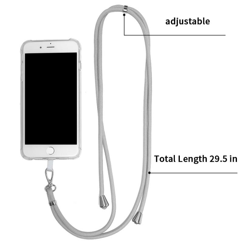 Mobiele Telefoon Bandjes Multifunctionele Opknoping Hals Netto Touw Lange Lanyard Voor Telefoons Toetsen Mobiele Telefoon Verstelbare lanyard: 01 gray