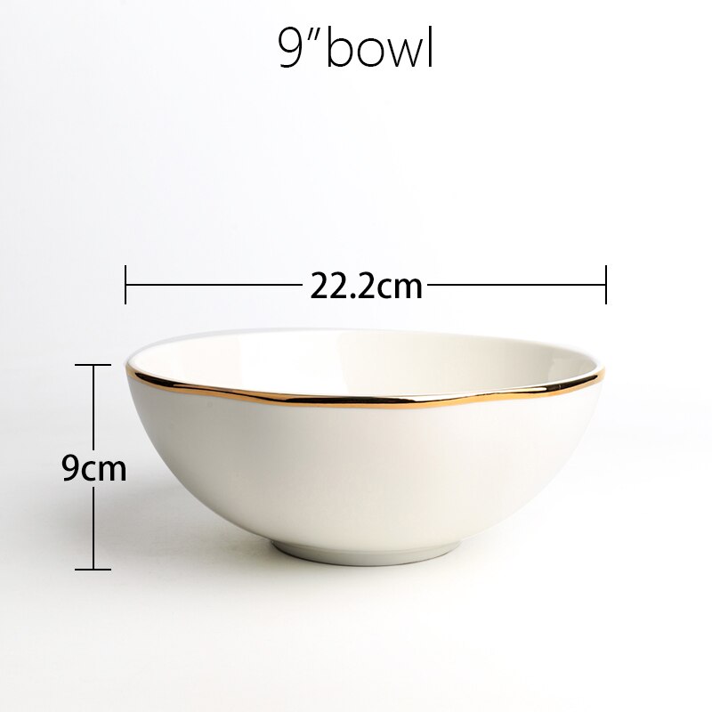 10 & 8 & 4 inch, real bone china dinner plate set, white porcelain plate, dishes for restaurant, white porcelain tray: 9 bowl