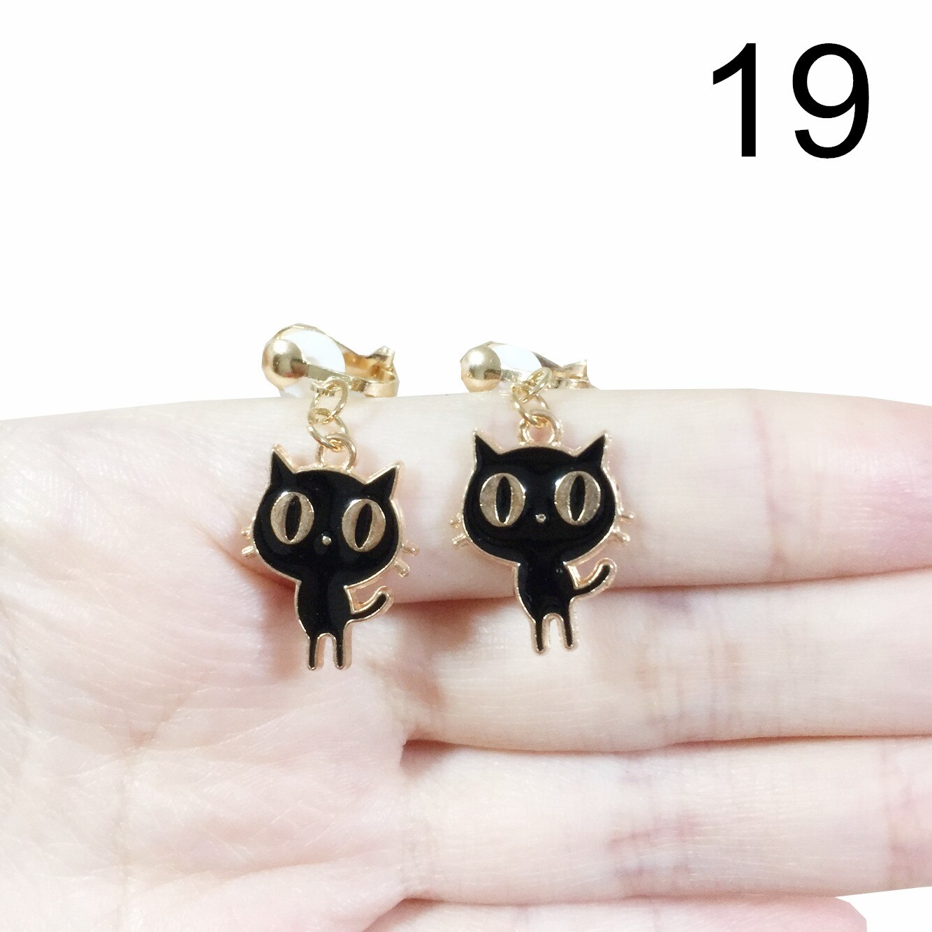 Clip On Earrings Kids Cute Cartoon Animal Cat Ear No Piercing Ear Rings For Children Jewelry Korean Ear Clip For Girls: 19