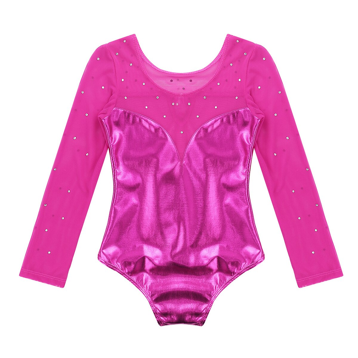 Ballerina tyll rytmisk gymnastik trikå dans klänning barn barn flickor dans klass träning paljetter glitter bodysuit kostym