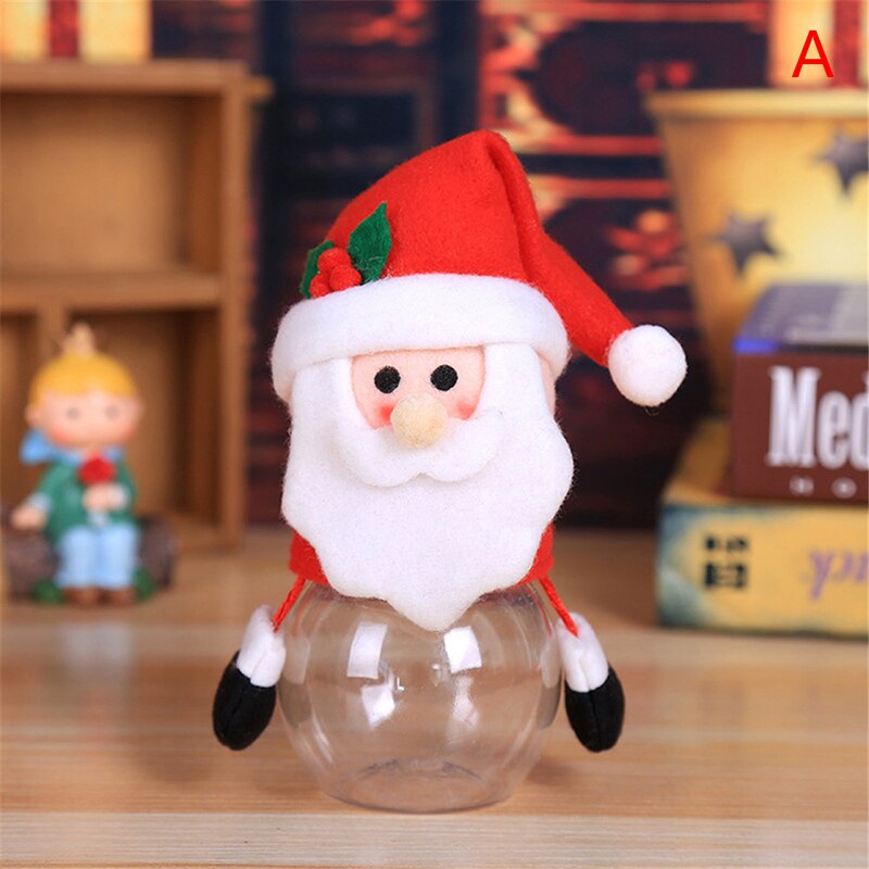 Christmas Candy Jar Children Kids Storage Bottle Santa Bag Christmas Sweet Box Chocolate Candy Box