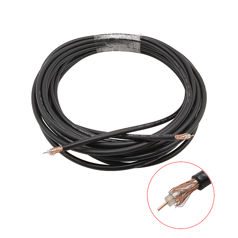 RG58 50 ohm RF Coaxial Cable Black RG-58 RG58U Coax Pigtail Wire Cables 3M 5M 10M 15M 20M 25M 30M 40M 50 Meters