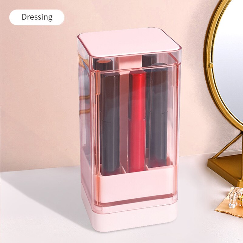 Transparent Cosmetic Storage Rack Shelf Makeup Desktop Storage Case Dustproof Table Desk Cosmetic Holder Organizer 8/12 Grid