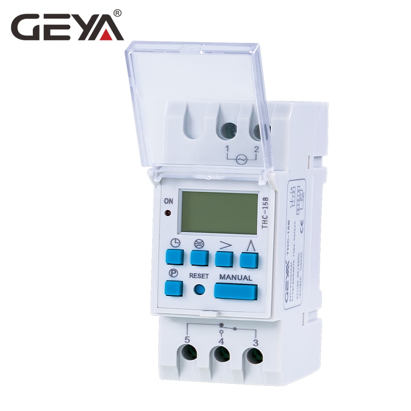 Geya thc astronomisk timer switch lcd display 16a 20a 30a timing control latitude switch 110v 220v