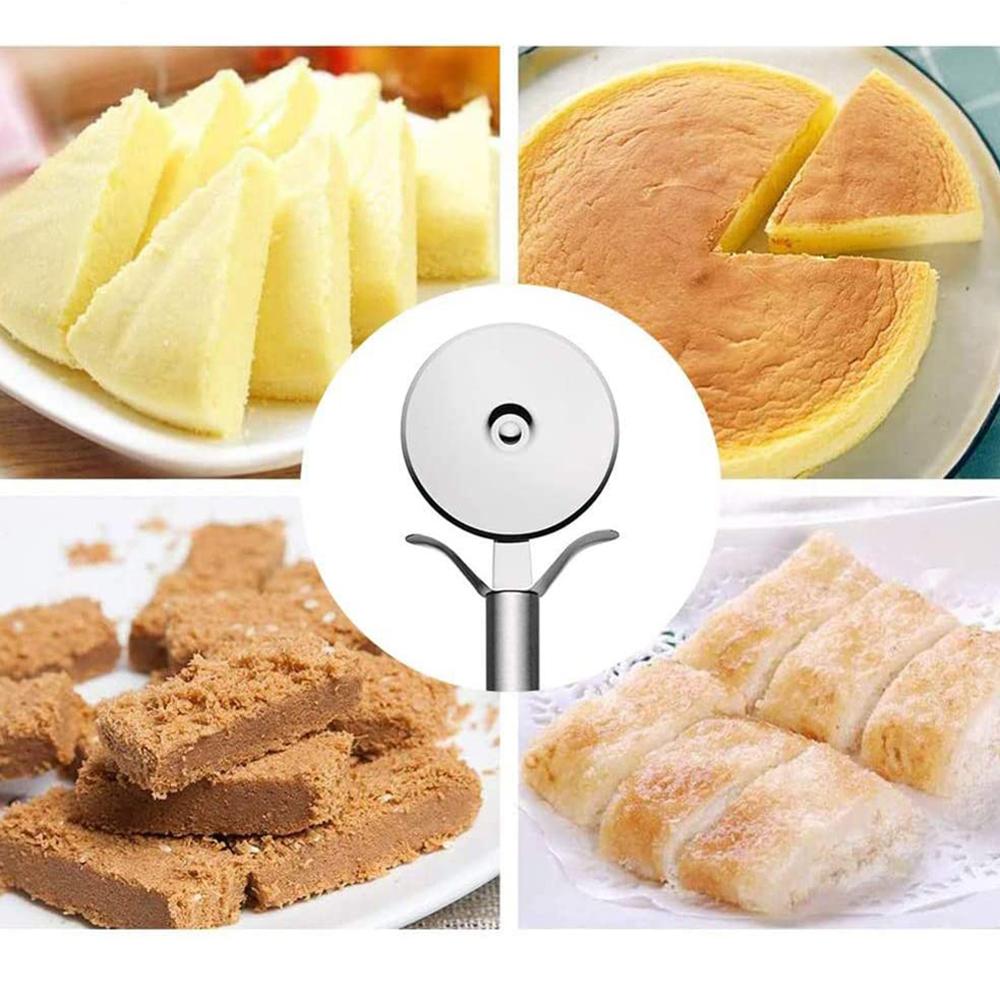 Pizza Cutter Wheel Kit with Shovel Stainless Steel Pizza Pies Wheel Slicer