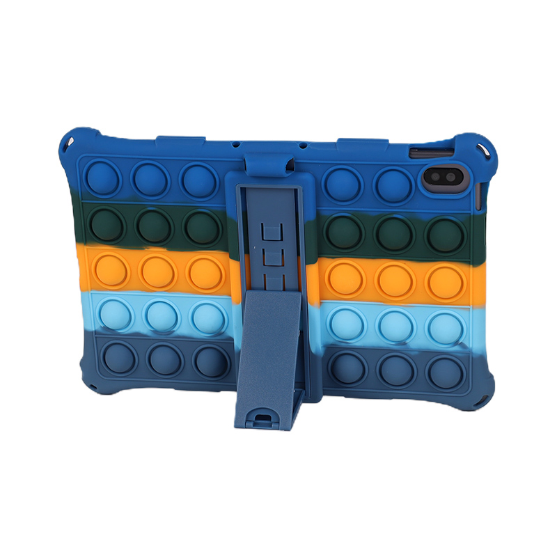 For Tablet Nokia T20 T 20 10.4" Case Soft Silicone Protective Stand Cover For Funda Nokia T20 TA-1392 TA-1394 Tablet Kids: Colorful DarkBlue