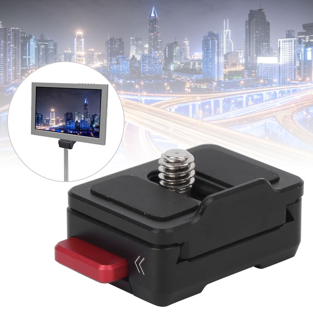 Quick Release Aluminium Zwart Monitor Quick Release Plaat 1/4 Inch Schroef Vaste Mount Universele Fotografie Accessoire