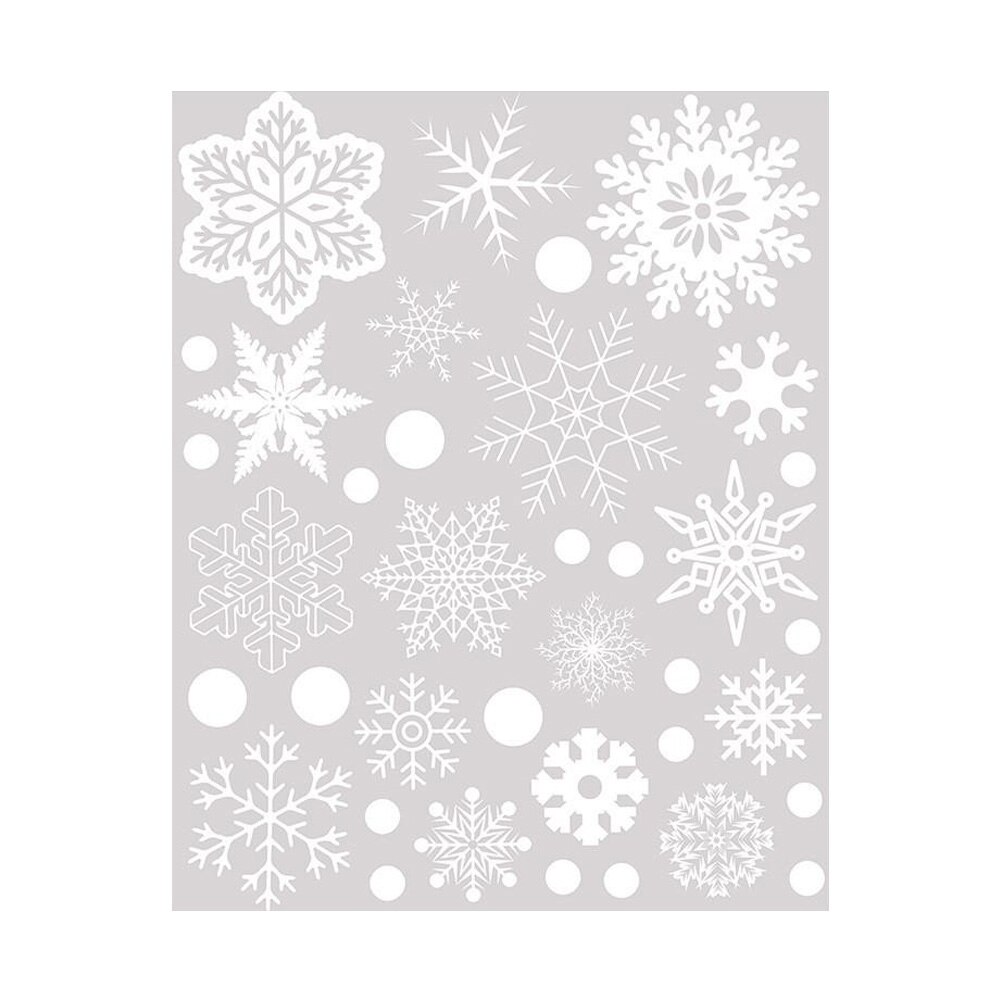 57pcs Premium Snow Flakes Stickers Christmas Theme Self Adhesive Snowflakes Window Clings For Home Party Gathering Prom: styleC 1PC