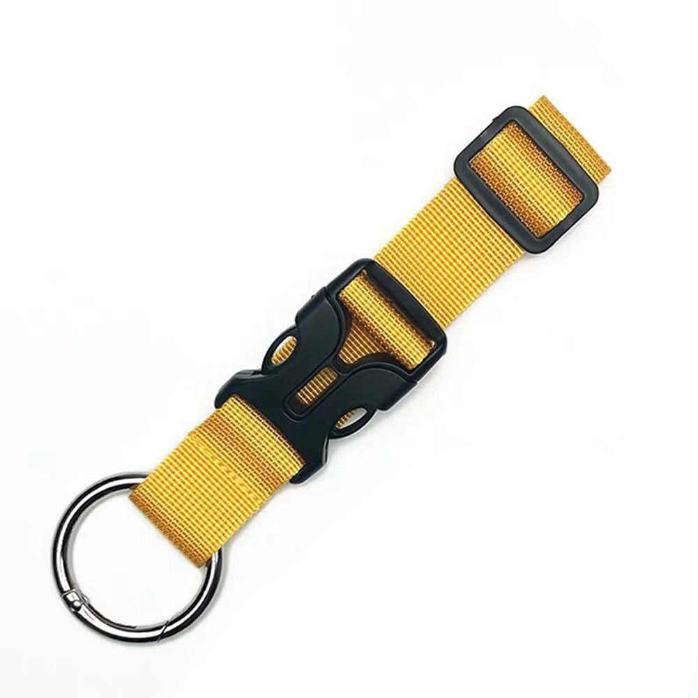 Reisebagasje fast stropp ryggsekk utvendig stropp bærbar stropp med utløserspenne tilleggsveske bagasjestropp belte jakkeholder: Gul