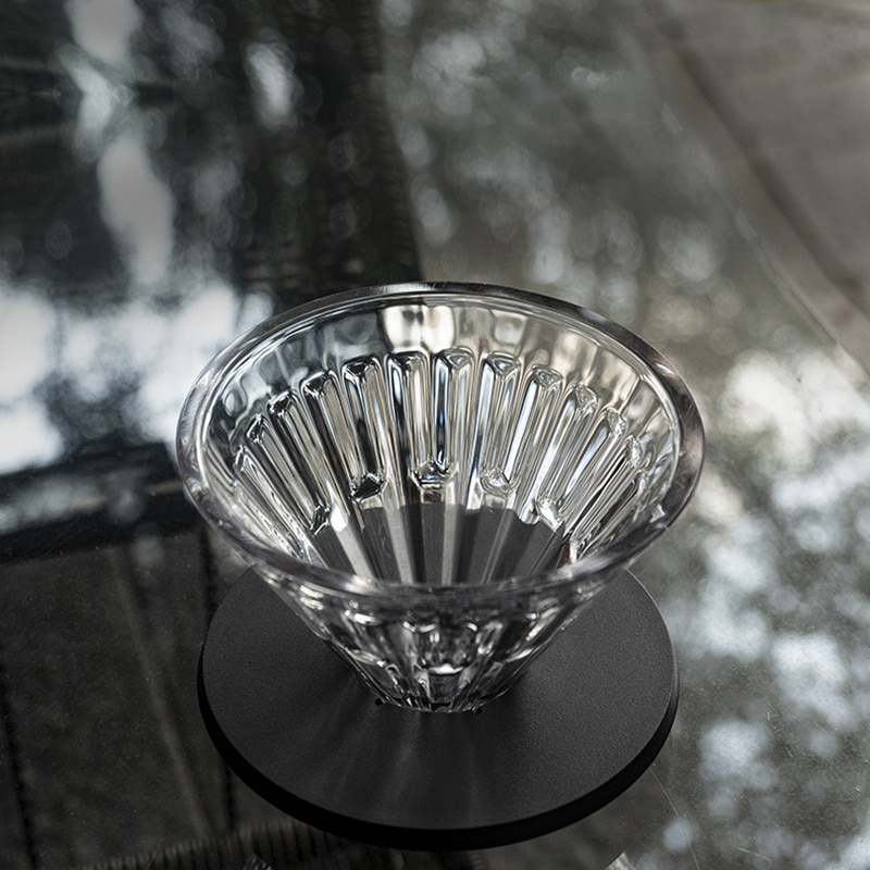 Timemore glas kristallöga kaffedroppare häll över kaffebryggare  v60 glas kaffefilter tvättbart kaffefilter plasthållare