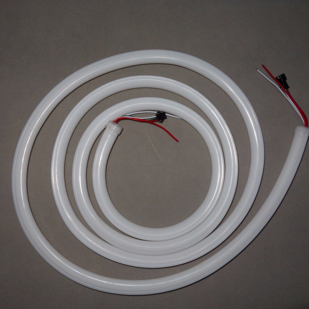 2.5m DC12V WS2811 led neon pixel light,RGB full color;60leds/m with 20pixels/m;waterproof in milky tube