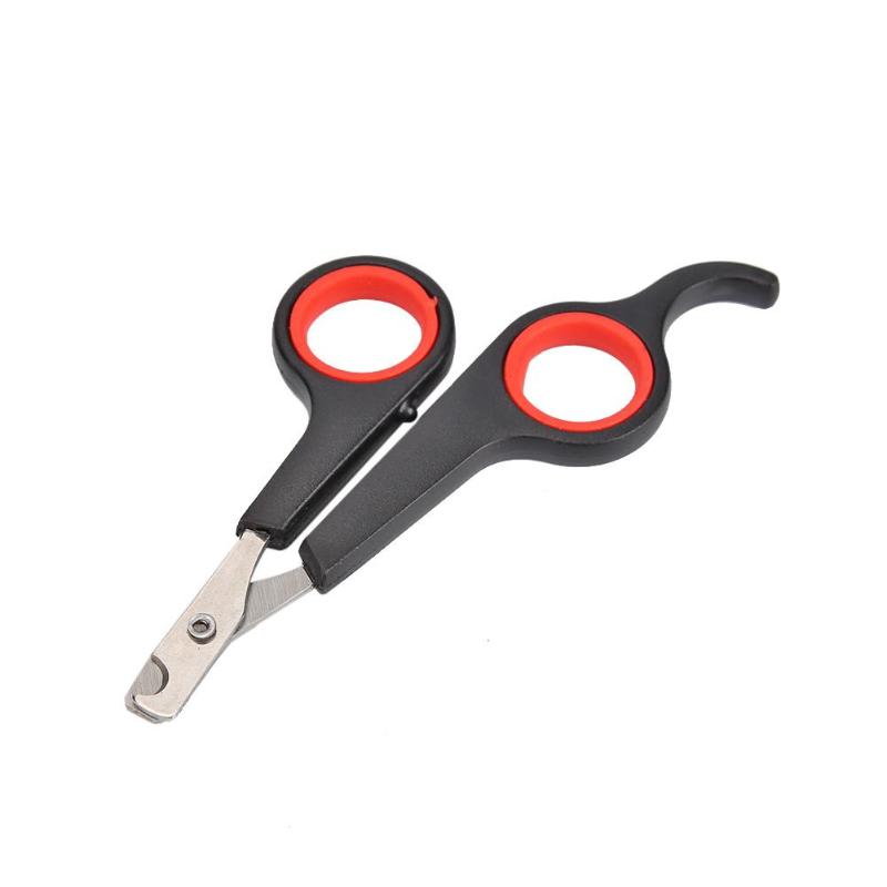 Kæledyr hund katte fugletå klo saks clippers rustfrit stål pleje negleklipper saks hund negl trimmer skåret søm: Sort