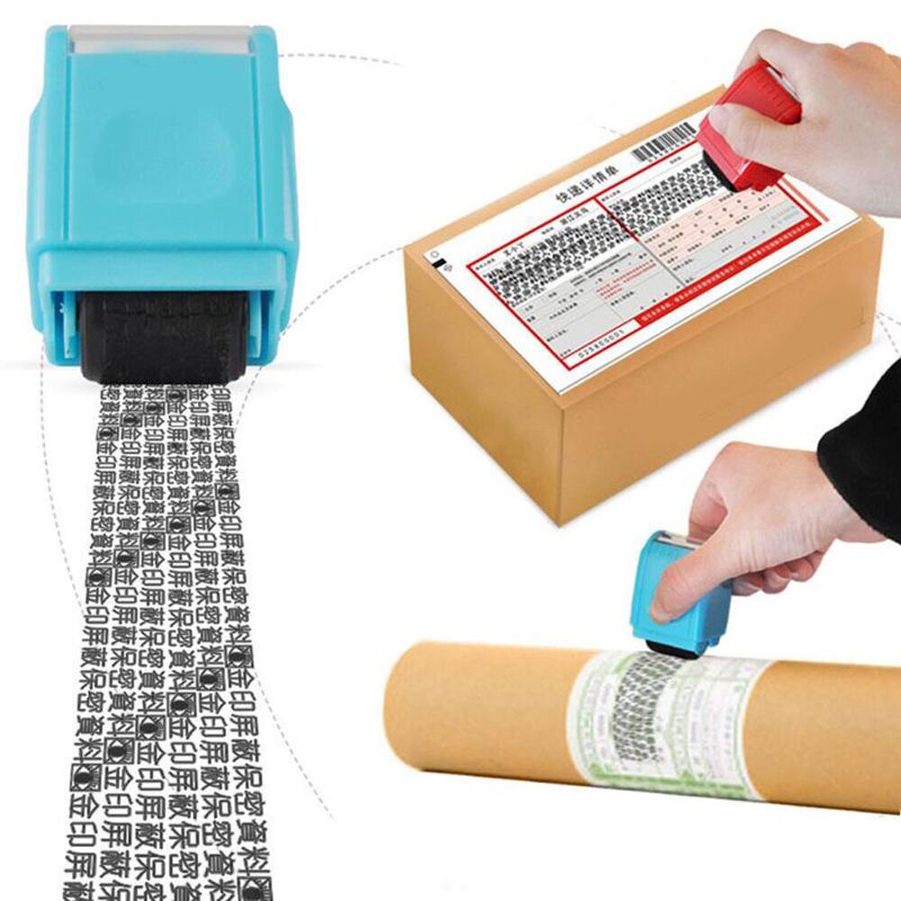 Stökigt ord stämpel identitet sekretess information täckning skydd konfidentialitet rullar tydlig stämpel för scrapbooking diy säl