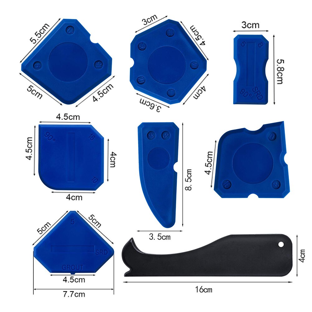 11/12/20Pcs Window Deur Siliconenkit Spreader Spatel Schraper Cement Kalefateren Removal Tool Afwerking Kit Grout kit Breeuwen