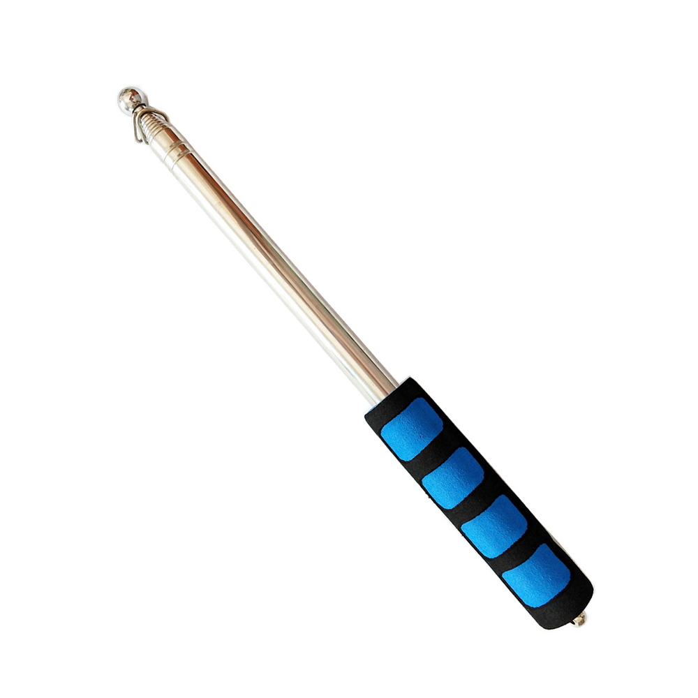 Vlaggenmasten Telescopische Vlag Pole voor Onderwijs Pointer Gids Banner Flagstaff Extensible Rvs Stick Staaf: Blauw