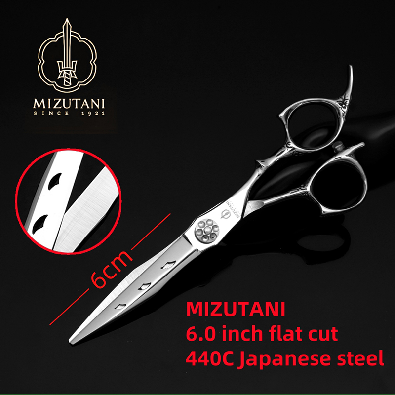 Kappersgereedschap, kappersbenodigdheden, salonschaar, uitdunschaarset,  of 6.0 haarscharen van 7 cm.