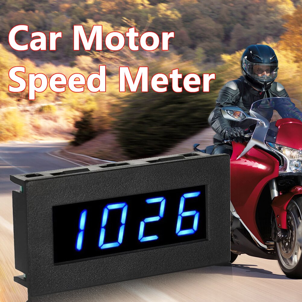 LED 5-9999RPM Frequency Tachometer 8-15V 4 Digital RPM Speed Meter for Car Motor Speed Measurement Instrument