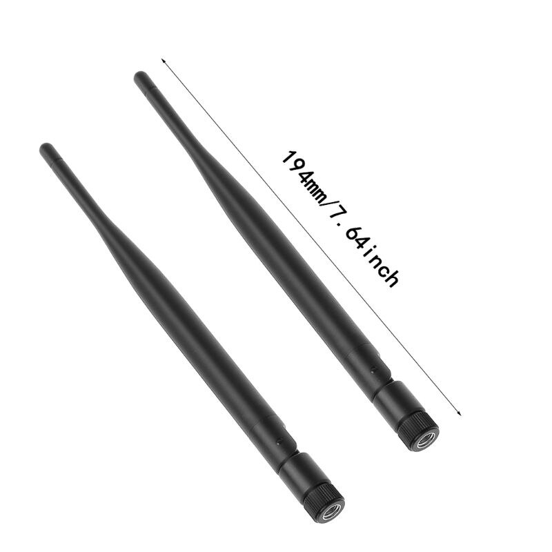 2x6Dbi 2.4GHz 5GHz Dual Band M.2 IPEX MHF4 U.fl Extension Cable to WiFi RP-SMA Pigtail Antenna Set for Wireless Router Aerial