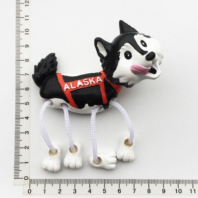 USA Alaska 3D Cartoon Bear &amp; Milu deer Fridge Magnets Tourism Souvenir Refrigerator Magnetic Sticker Collection: AUS21040031