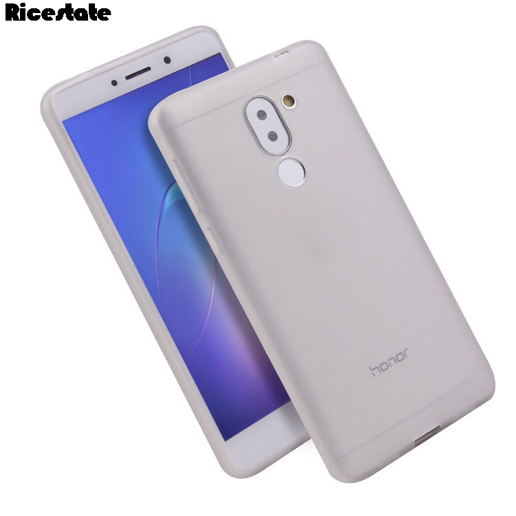 Huawei honor 6x ultradünne, matt silikon-tpu-schutzhülle für huawei  gr5 und huawei Kamerad 9 lite in kristall und frostrot: Echtes leder / Weiß