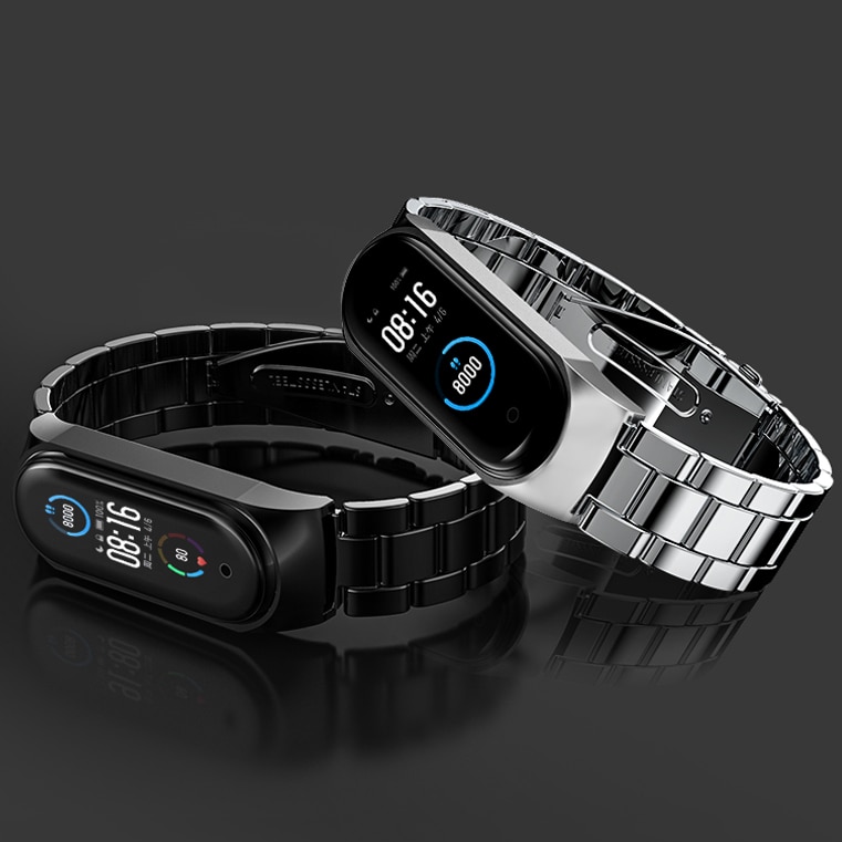 Voor Xiaomi Mi Band 5 Riem Metalen Polsbandjes Rvs Armband Voor Mi Band 5 Riem Armband Accessoriess Mentale Horlogeband