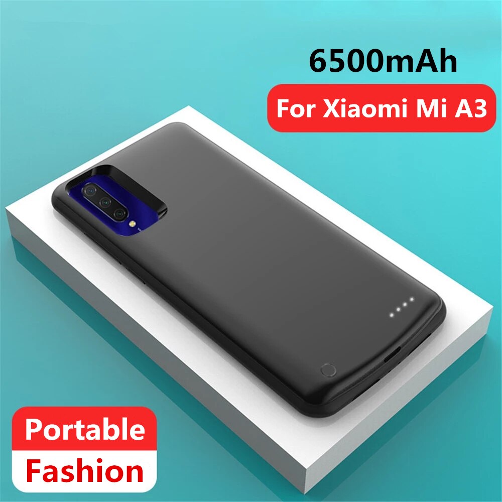 6500mAh Powerbank Case For Xiaomi Mi A3 Battery Charger Cases Portable Power Bank Charging Case For Xiaomi A3 Battery Cover