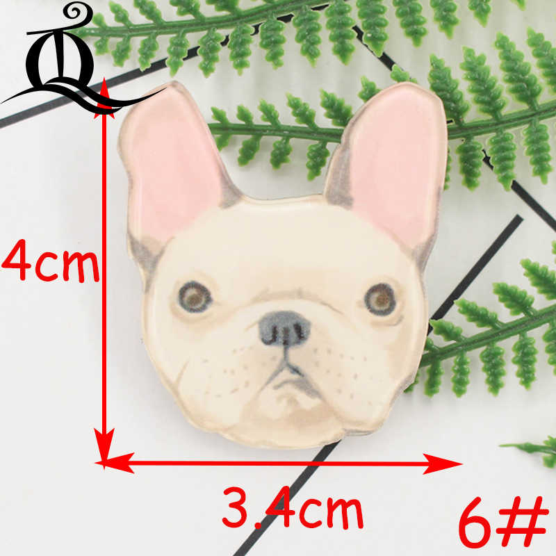 1Pcs Schilderen Cartoon Mix Mooie Hond Voor Kleding Acryl Badges Kawaii Pictogrammen Op De Rugzak Pin Broche badge Z40: No6