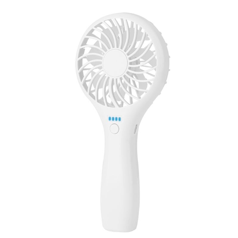 Håndholdt usb blæser køling mini blæser 3 speed luftkøler blæser led lys til bil hjem  y98b: Hvid
