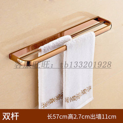 Rose Goud Koper Europese Stijl Bad Handdoekenrek Rose Goud Verdikte Handdoekenrek Badkamer Plank Badkamer Hardware Hanger Set
