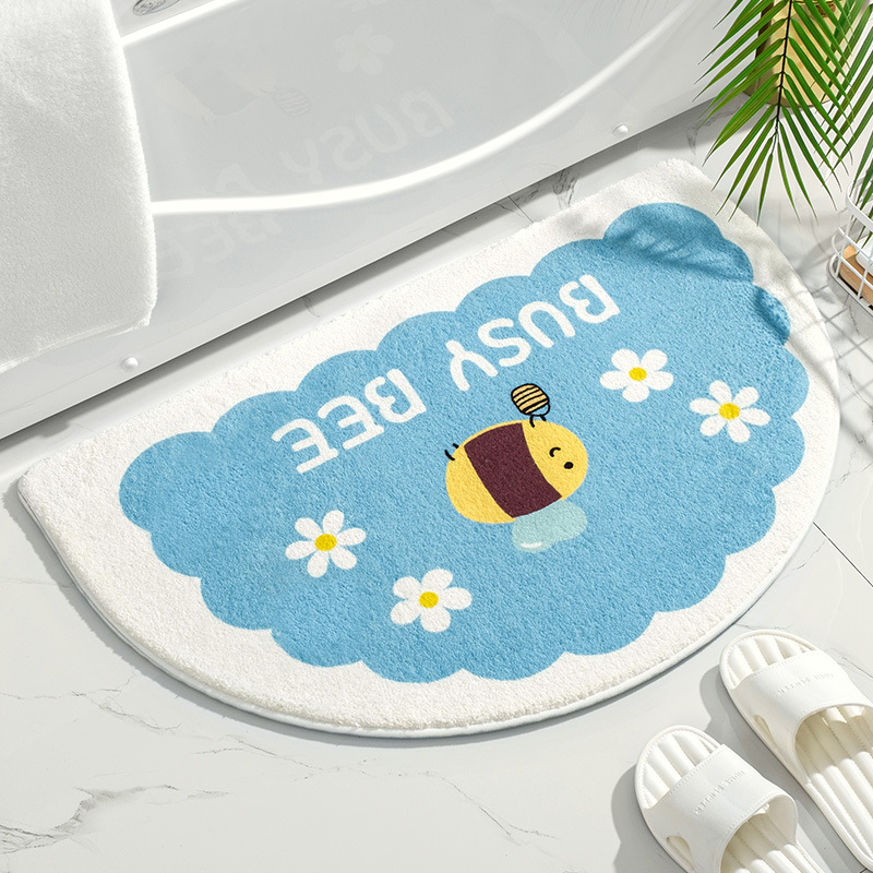 Weiche Fußmatten, kleine, frische Textblumen, Teppiche, Zuhause, Eingang, Teppich, Schlafzimmer, Toilette, Badezimmer, Tür, saugfähiges, rutschfestes Fußpolster