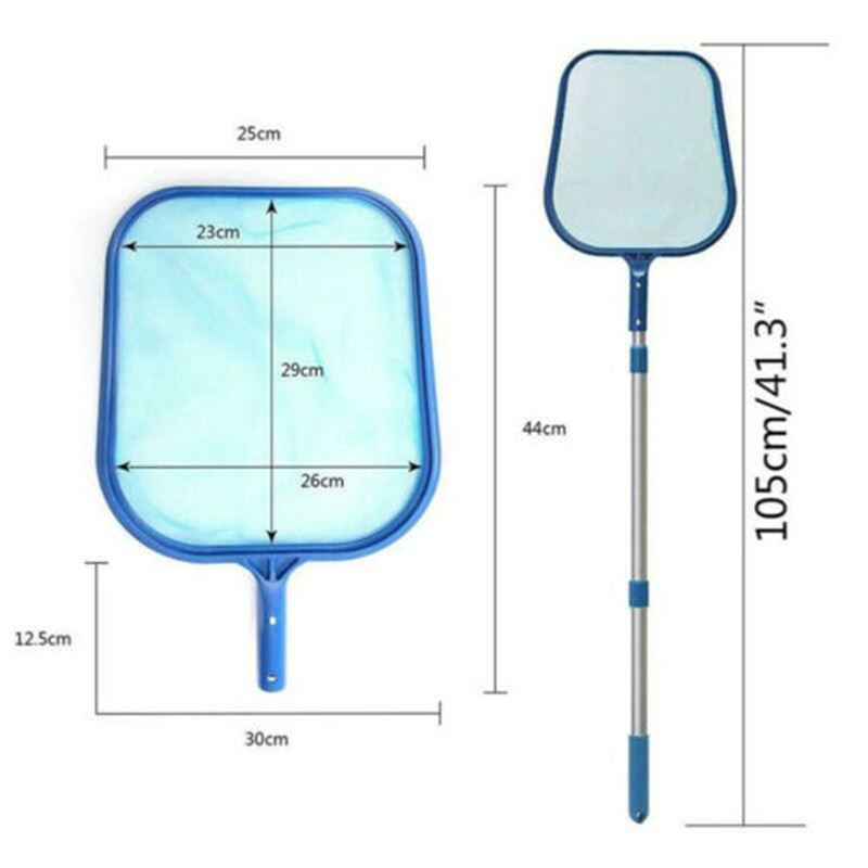 Swimming Pool Net Leaf Rake Mesh Skimmer With Telescopic Pole Pools And Spas