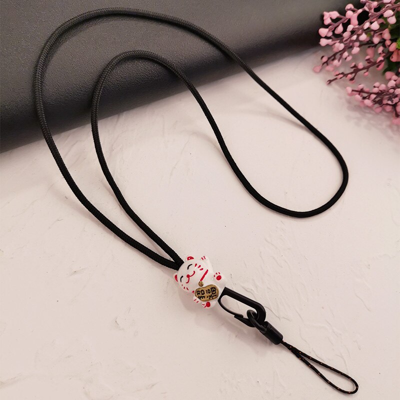 Phone Wrist Straps Lucky Cat Lanyard Strap Mobile Phone Straps Wrist Rope Hanging Neck Rope With Key chain Anti-lost Lanyard: 03