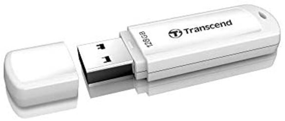 Transcend Jetflash 730-3.1 Gb Usb 128 Geheugen, Witte Kleur