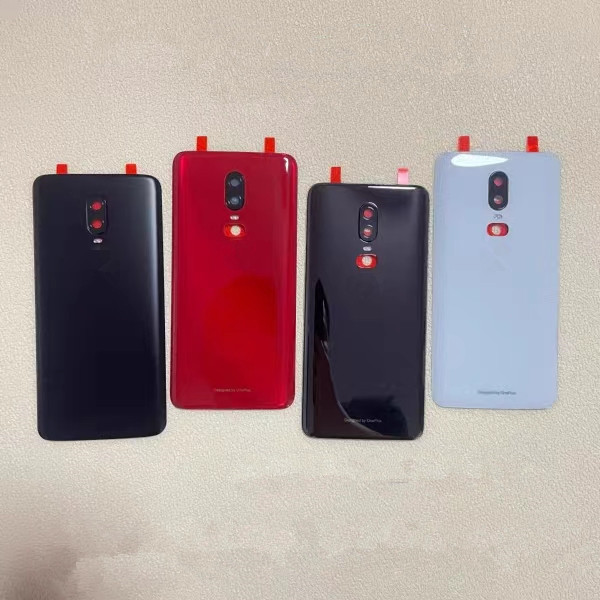 Oneplus6-Boîtier de remplacement pour Oneplus 6 One Plus, 6.28 pouces, couvercle arrière de batterie en verre, réparation, coque arrière de téléphone + objectif de caméra