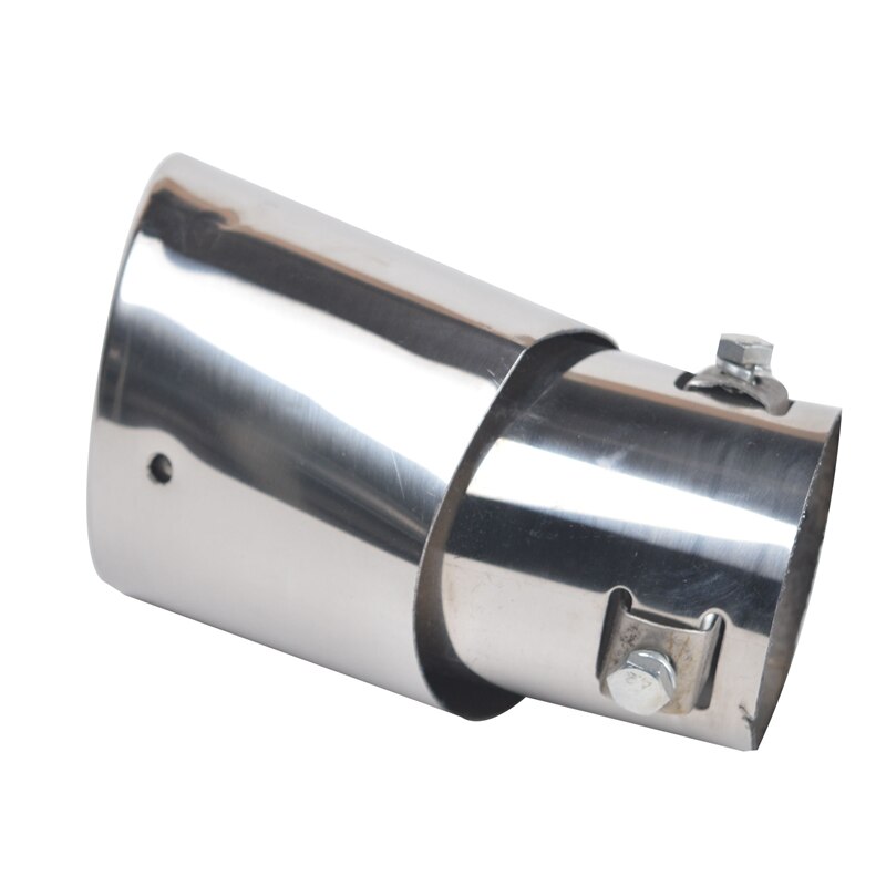 Chrome-plated stainless steel car exhaust muffler Car modification exhaust pipe tail throat straight muffler stainless steel