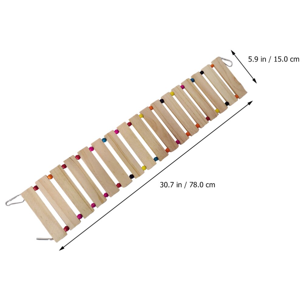 Natural Wood Parrot Ladder Parrot Swing Parrot Perch for Bird Poultry Rooster